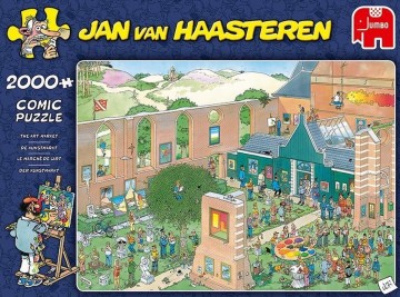 Puzzelwereld legpuzzels jan van haasteren de kunstmarkt puzzel   2000 stukjes f