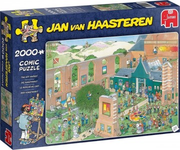 Puzzelwereld legpuzzels jan van haasteren de kunstmarkt puzzel   2000 stukjes