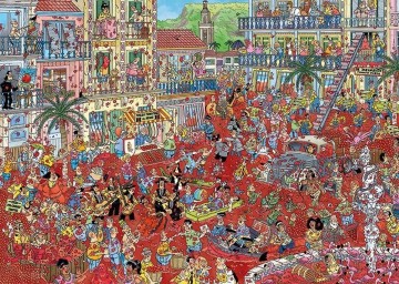 Puzzelwereld legpuzzels jan van haasteren la tomatina puzzel 1000 stukjes