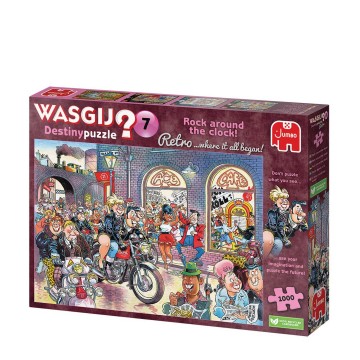 Puzzelwereld legpuzzels jumbo 00017 wasgij destiny retro 7 rock around the clock 1000 stukjes r