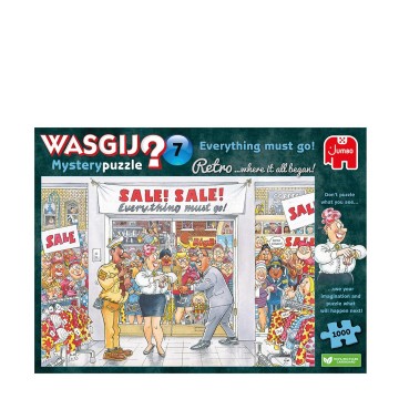 Puzzelwereld legpuzzels jumbo 00018 wasgij mystery retro 7 uitverkoop 1000 stukjes f