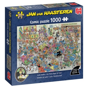 Puzzelwereld legpuzzels jumbo 00482  jan van haasteren nk mens erger je niet 1000 1000 stukjes p