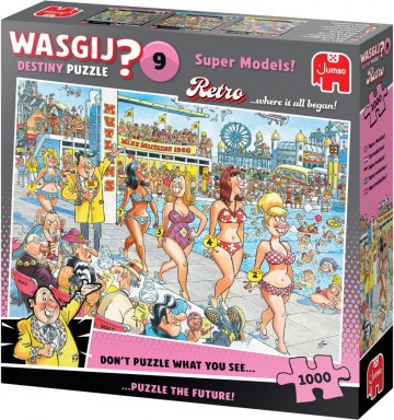 Puzzelwereld legpuzzels jumbo 00503 wasgij destinyl retro 9 topmodellen 1000 stukjes r