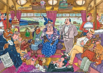 Puzzelwereld legpuzzels jumbo 00504 wasgij mystery retro 9 de grote treinroof 1000 stukjes p