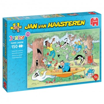 Puzzelwereld legpuzzels jumbo 00977 jan van haasteren junior 23 trampoline springen 150 stukjes l