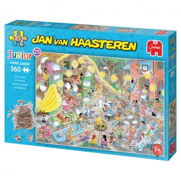 Puzzelwereld legpuzzels jumbo 00978 jan van haasteren junior 25 schoolkamp 360 stukjes r