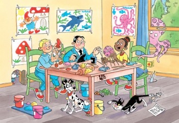 Puzzelwereld legpuzzels jumbo creatief met klei junior 20 00531 jan van haasteren 150 stukjes p