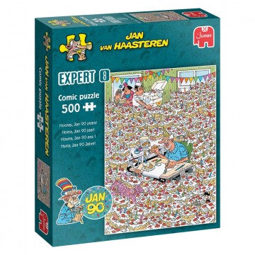Puzzelwereld legpuzzels jumbo hoera jan 90 jaar expert 8 jumbo00812 500 stukjes l
