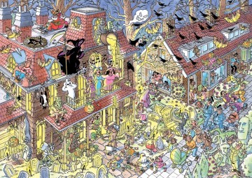 Puzzelwereld legpuzzels jumbo trick or treat 00534 jan van haasteren 500 stukjes p