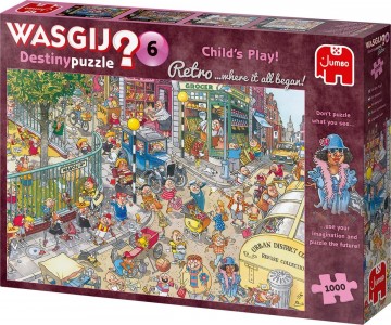Puzzelwereld legpuzzels jumbo wasgij destiny retro 6 childs play 1000 stukjes r