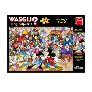 Puzzelwereld legpuzzels jumbo wasgij original wasgij 00124 jumbo mickeys party jaar 1000 stukjes f