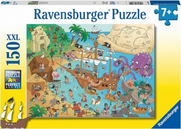 Puzzelwereld legpuzzels ravensburger 133499 pirateneiland150xxl d