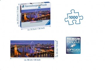 Puzzelwereld legpuzzels ravensburger 150649 londen bij nacht 1000 stukjes o