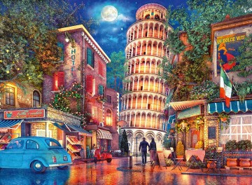 Puzzelwereld legpuzzels ravensburger 173808 avond in pisa  500 stukjes p