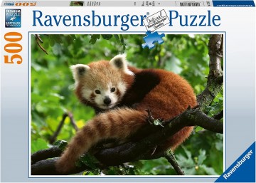 Puzzelwereld legpuzzels ravensburger 173815 schattige rode panda  500 stukjes d