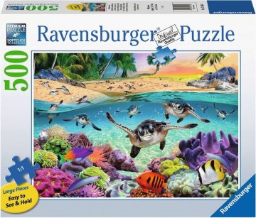 Puzzelwereld legpuzzels ravensburger 174560 baby zeeschildpadden 500xl stukjes d