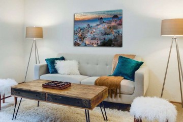 Puzzelwereld legpuzzels ravensburger 196111 avond in santorini 1000 stukjes muur