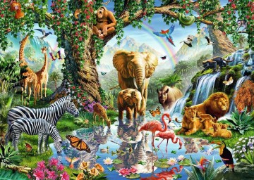 Puzzelwereld legpuzzels ravensburger 198375 disney avonturen in de jungle 1000 stukjes p