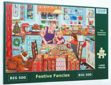 Puzzelwereld legpuzzels the house of puzzles 5453 festive fancies 500 xl stukjes l