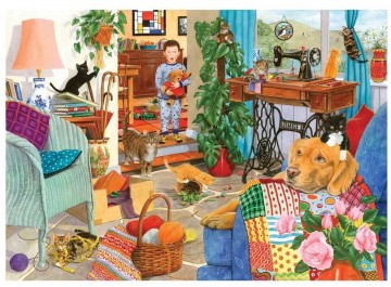 Puzzelwereld legpuzzels the house of puzzles 7020 1000 stukjes kitten chaos p