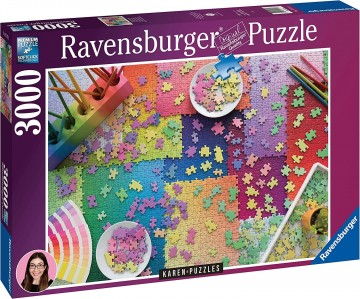 Puzzelwereld ravensburger    legpuzzel   puzzels op puzzels   3000 stukjes d1