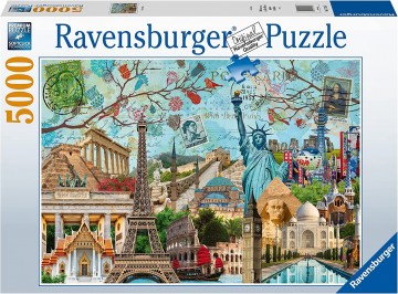 Puzzelwereld ravensburger   legpuzzel   big city collage   5000 stukjes d