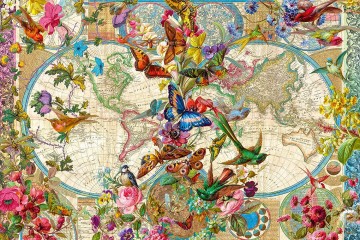 Puzzelwereld ravensburger   legpuzzel   flora  fauna   3000 stukjes p