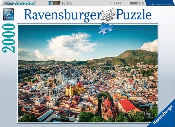 Puzzelwereld ravensburger   legpuzzel   koloniale stad guanajuato in mexico   2000 stukjes d