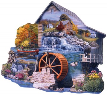 Puzzelwereld legpuzzel contour sunsout 95065 the old mill stream 1000 stukjes P
