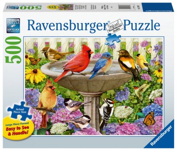 Puzzelwereld.eu legpuzzel ravensburger 167937 at the birdbath