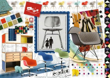 Puzzelwereld legpuzzel ravensburger 169009 Eames Design Spectrum 1000 stukjes P