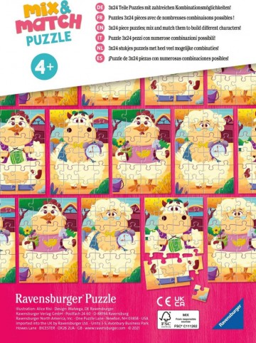 Puzzelwereld legpuzzel ravensburger 051984 Mijn Boerderijvrienden 3 X 24 stukjes D