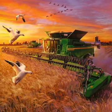 Puzzelwereld legpuzzel ravensburegr 051731 Seasons of John Deere 3 X 49 stukjes P3