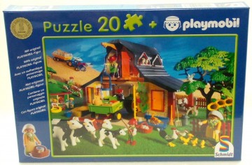 Puzzelwereld-Legpuzzel-Schmidt-PLAYMOBIL Boerderij-20 stukjes-S55247 F