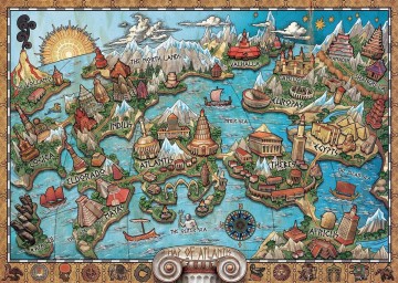 Puzzelwereld legpuzzel ravensburger 167289 Geheimzinnig Atlantis 1000 stukjes P