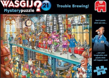 Puzzelwereld legpuzzel jumbo 25006 Wasgij Mystery 21 Trouble Brewing 1000 stukjes F