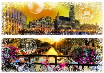 Puzzelwereld-Legpuzzel-Grafika-Belgie en Nederland-1000 stukjes-F00232 p