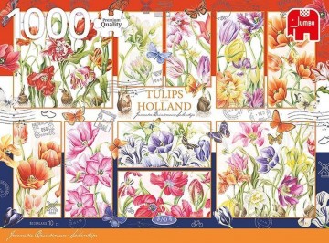 Puzzelwereld legpuzzel ravensburger 18852 janneke brinkman tulips 1000 stukjes F