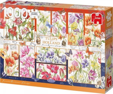 Puzzelwereld legpuzzel ravensburger 18852 janneke brinkman tulips 1000 stukjes R