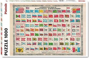 Puzzelwereld-Legpuzzel-Piatnik-Internationale Vlaggen-1000 stukjes-553141 F