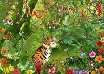 Puzzelwereld-Legpuzzel-Grafika-Jungle Tijger-1500 stukjes-F00546 P