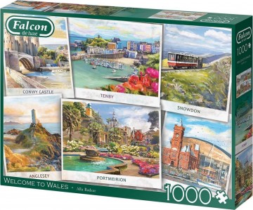 Puzzelwereld legpuzzel falcon de luxe welcome to wales 1000 stukjes R