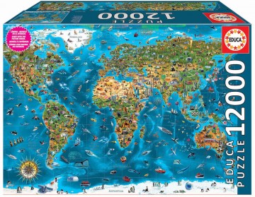Puzzelwereld Legpuzzel Educa 19057 Wereld Wonderen 12000 stukjes F