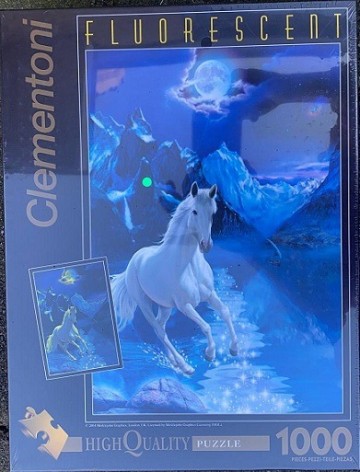 Puzzelwereld-Legpuzzel-Clementoni-The White Stallion-1000 stukjes-C30886 F