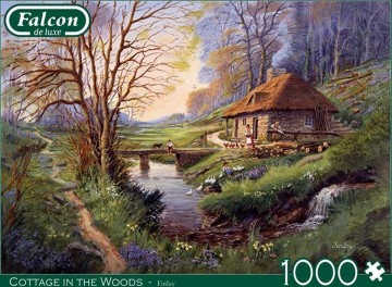 Puzzelwereld legpuzzel falcon de luxe 11243 Cottage in the Woods 1000 stukjes F2