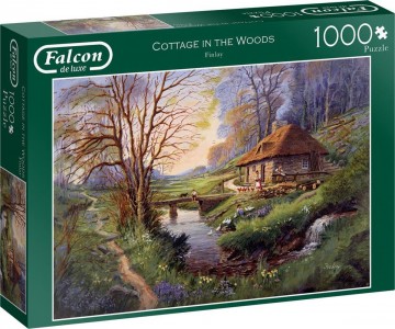 Puzzelwereld legpuzzel falcon de luxe 11243 Cottage in the Woods 1000 stukjes L