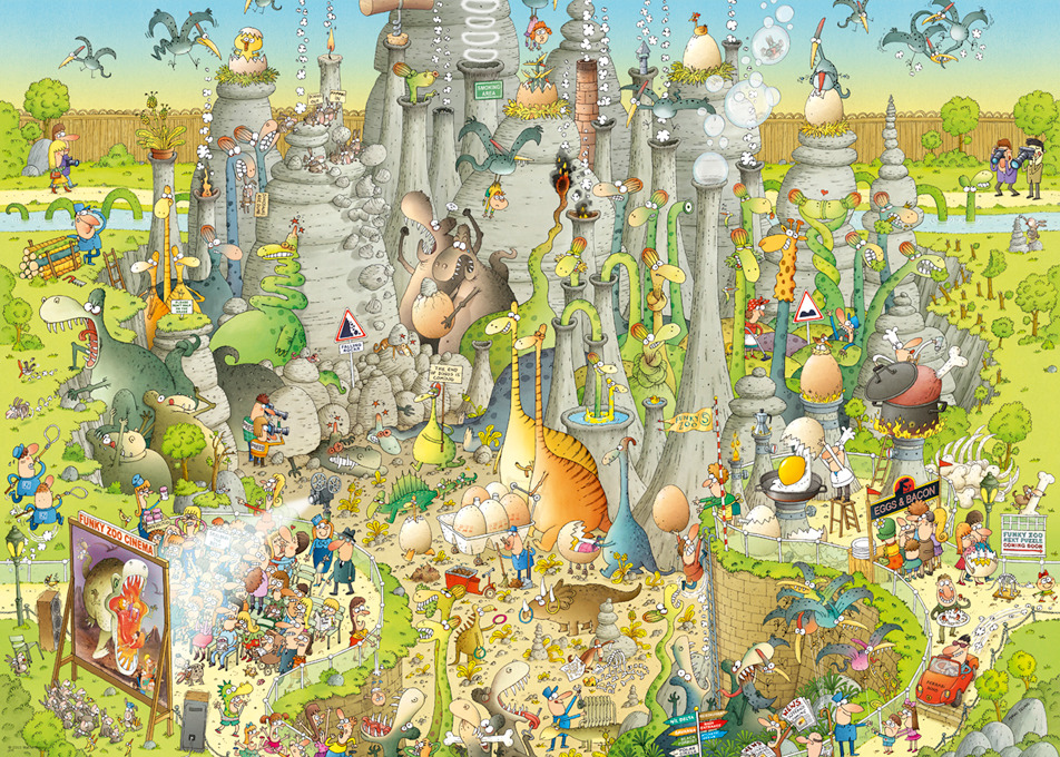 Permanent Vakman Individualiteit Heye - Legpuzzel - Funky Zoo - Jurassic Habitat - 1000 stukjes - Legpuzzels  751-1000 stukjes - Puzzelwereld.eu