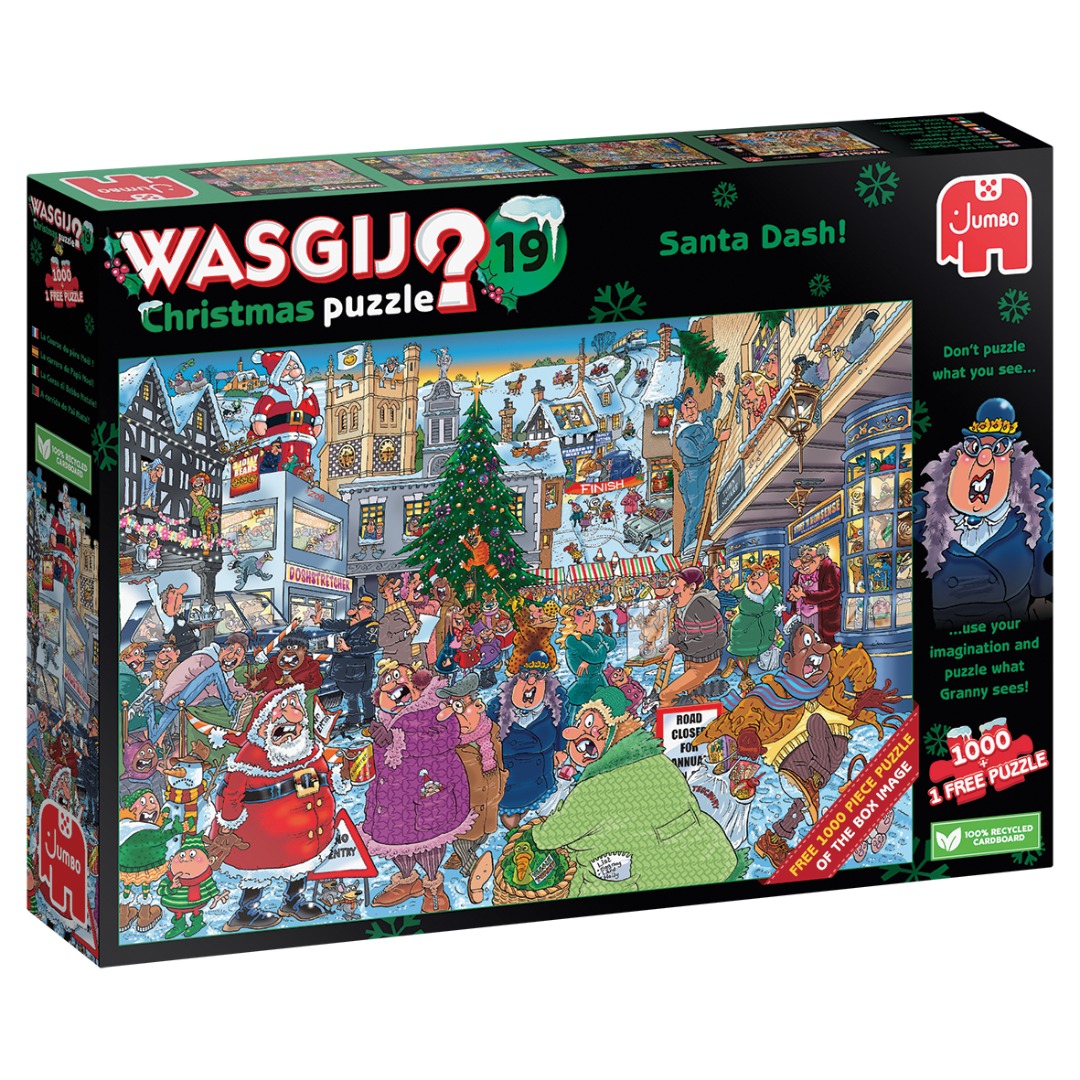 - Legpuzzel - Wasgij 19, Santa Dash! - 2x1000 (1 Puzzel GRATIS) - Legpuzzels 751-1000 - Puzzelwereld.eu