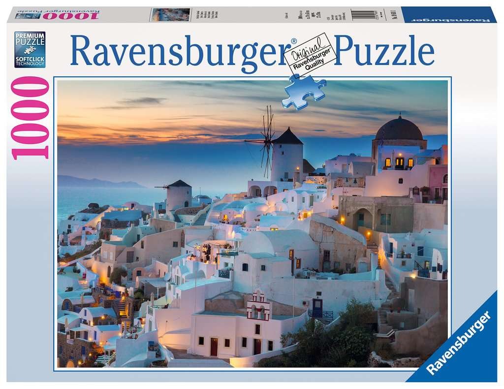 Ravensburger - - Avond Santorini - 1000 stukjes - Legpuzzels 751-1000 stukjes - Puzzelwereld.eu
